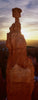Sunrise behind a cliff, Thor's Hammer, Bryce Canyon National Park, Utah, USA