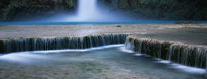 Waterfall in a forest, Mooney Falls, Havasu Canyon, Havasupai Indian Reservation, Grand Canyon National Park, Arizona, USA
