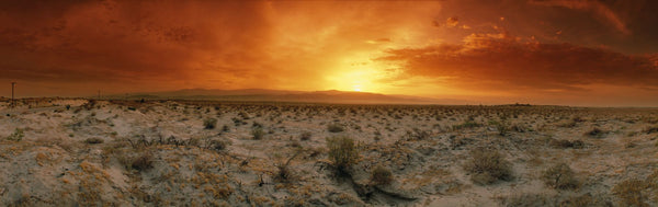 Sunset over a desert, Palm Springs, California, USA