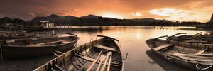 Boats in a lake, Derwent Water, Keswick, English Lake District, Cumbria, England