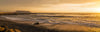 Surf on beach at dusk, Playa Waikiki, Miraflores District, Lima, Peru