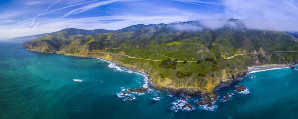 Aerial view of Big Sur coastline, California, USA