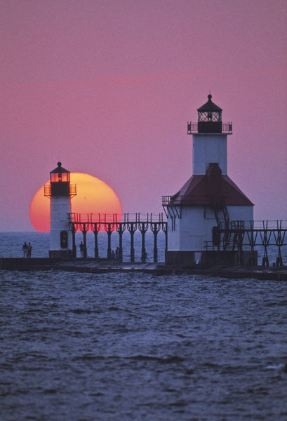 Lighthouse at sunset, St. Joseph, Michigan, USA
