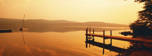 Pier on a lake, Lake Pleasant, Merrimack County, New Hampshire, USA