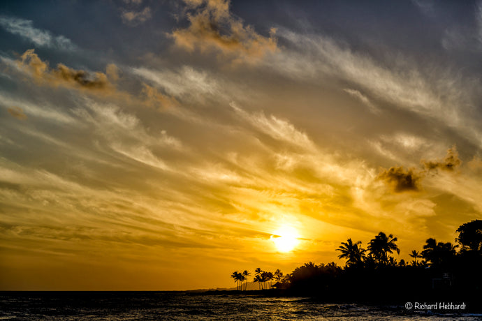 Golden Sunset, Poipu Coastline, Kauai, HI