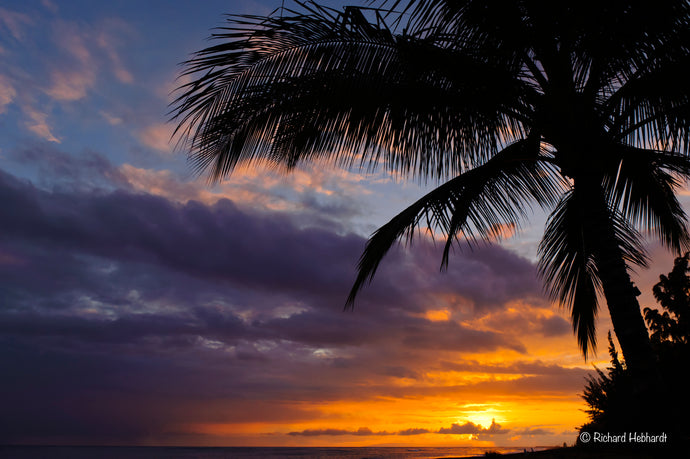 Iconic Sunset, Waimea Shoreline, Kauai, HI