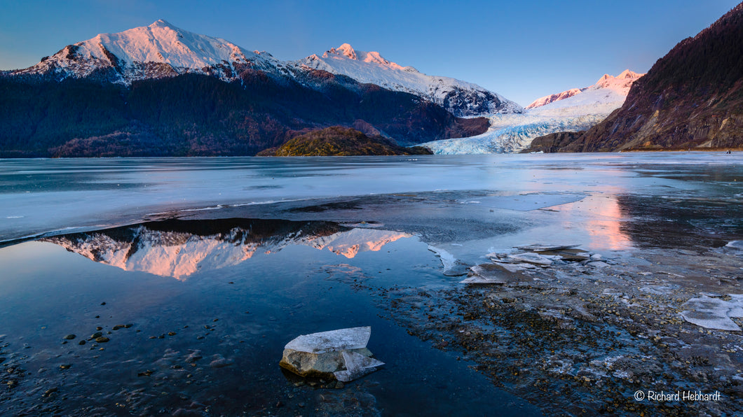 Winter Twilight, Mendenhall Lake, SE Alaska